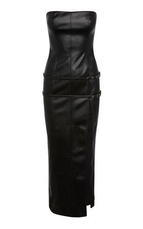 Saima Buckled Faux Leather Bustier Maxi Dress By Aya Muse | Moda Operandi