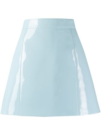Emilio Pucci celeste blue vinyl skirt