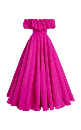 Ambrosia Off-The-Shoulder Silk-Faille Ball Gown By Markarian | Moda Operandi