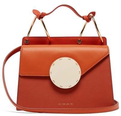 Phoebe Bis Leather Shoulder Bag - Womens - Orange Multi