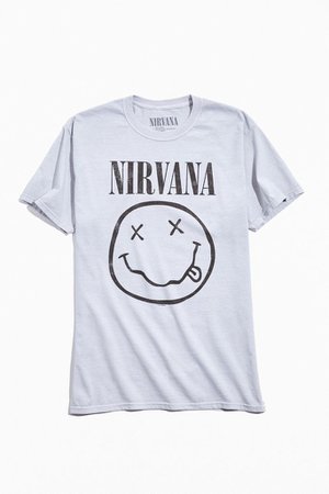 Nirvana Pigment Dye Smile Tee | Urban Outfitters