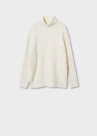 Fleece turtleneck sweater - Mango