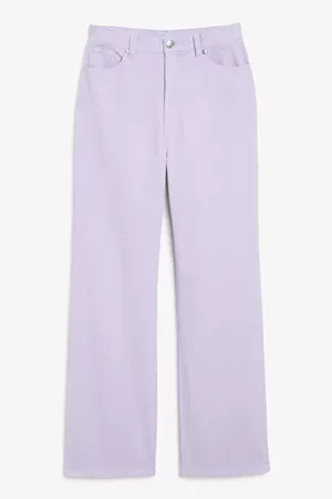 Yoko corduroy trousers - Lavender - Trousers & shorts - Monki WW lavender