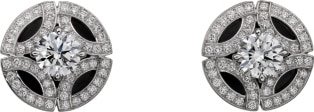 CRN8515088 - Galanterie de Cartier earrings - White gold, black lacquer, diamonds - Cartier