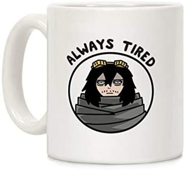 Amazon.com: Always Tired Eraserhead Shota Aizawa Coffee Mug,Shota Aizawa From My Hero Academia Ceramic Coffee Mug 11oz : Home & Kitchen