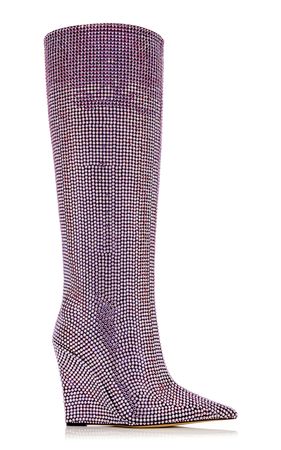 Exclusive Blake Crystal-Embellished Suede Knee Boots By Jimmy Choo | Moda Operandi