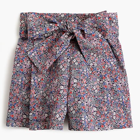 Tie-waist short in Liberty Tana Lawn print - Women's Shorts | J.Crew