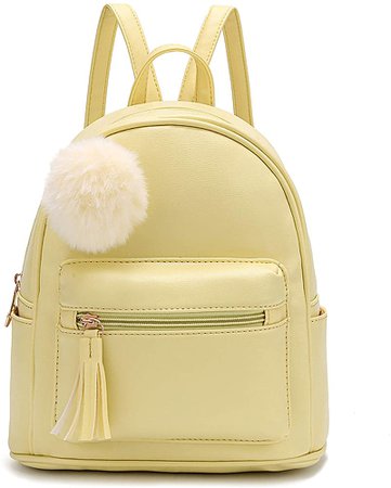 Amazon.com: Mini Backpack Purse for Girls Teens Women Purses PU Leather Pom Backpack Shoulder Bag with Charm Tassel: Clothing
