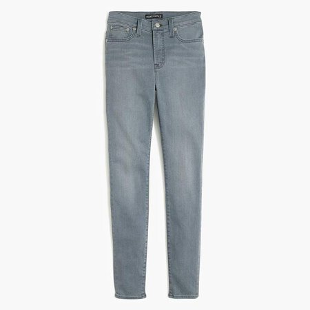 9" high-rise skinny jean in ash grey wash
