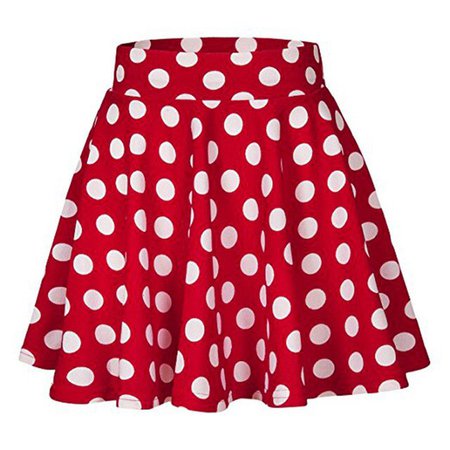 Flared Polka Dot Mini Skirt