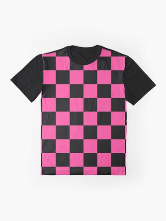 "Black and Pink Checkerboard Pattern" T-shirt by Lainey1978 | Redbubble