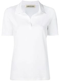 Lamberto Losani plain polo shirt - White | Polo shirt white, Polo shirt women, Plain polo shirts