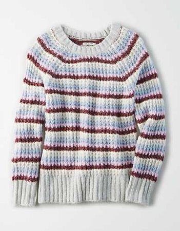 AE Slouchy Striped Pullover Sweater