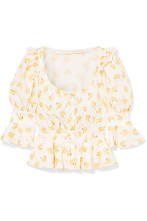 Anna Mason | Rosi printed cotton-poplin blouse | NET-A-PORTER.COM