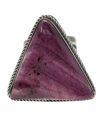 Leonard Maloney Navajo Handmade Purple Spiny Oyster Shell Ring