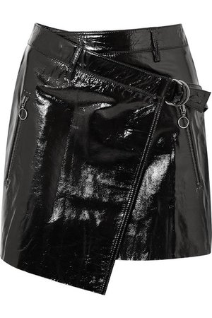 Ksubi | Textured patent-leather wrap mini skirt | NET-A-PORTER.COM