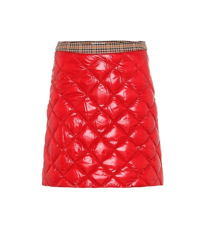 Quilted down miniskirt
