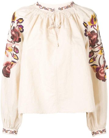 floral embroidered blouse