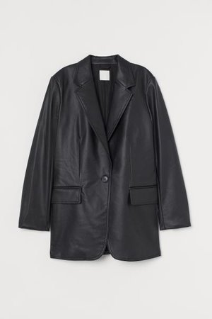 Faux Leather Jacket - Black - Ladies | H&M US