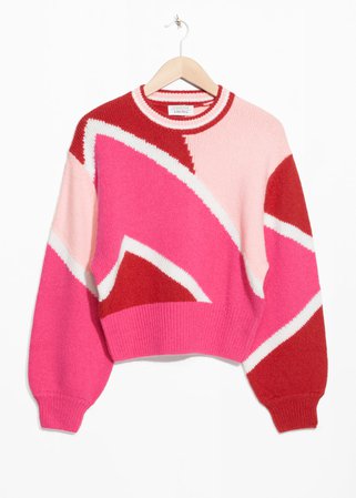 Color Block Sweater - Pink - & Other Stories