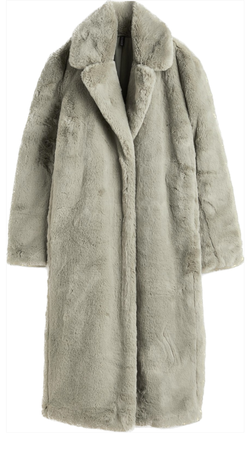 green H&M coat fur