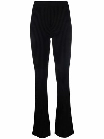 AMI Paris high-waisted ribbed-knit Trousers - Farfetch