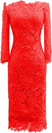 Mother of The Bride Dresses with Long Sleeves Lace Formal Evening Gowns Mermaid Evening Dresses Off The Shoulder at Amazon Women’s Clothing store