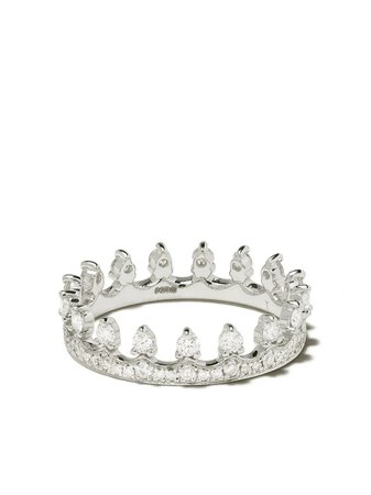 Annoushka 18Kt White Gold Crown Diamond Ring | Farfetch.com