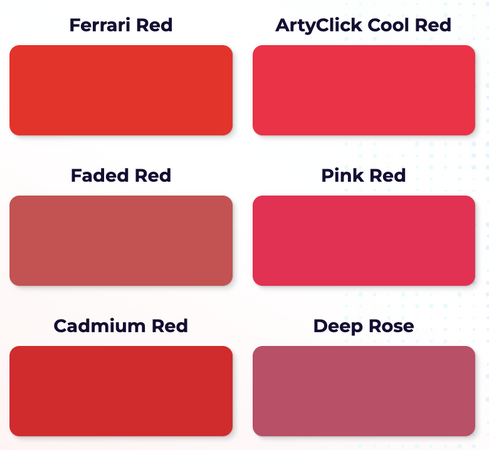 Red Cool Color Pallet