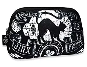 Liquorbrand Jinx Proof Halloween Black Cat Luck Goth Gothic Cosmetic Bag Pouch : Beauty