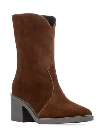 Shop Aquatalia Celesta 70MM Western-Style Suede Boots | Saks Fifth Avenue