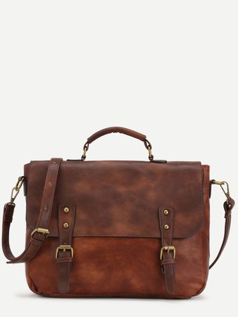Brown Leather Satchel Bag