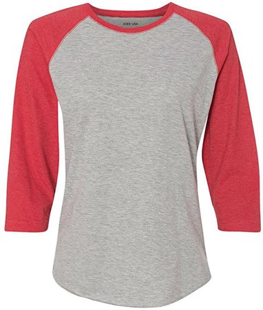 Ladies' Vintage Jersey 3/4 Sleeve Baseball T-Shirts in 5 Colors at Amazon Women’s Clothing store