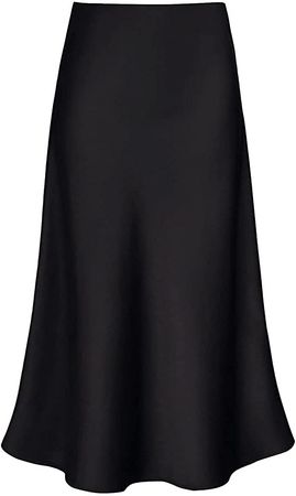 Amazon.com: Modegal Women's Satin High Waisted Ruffle Leopard Slip Silk Casual A Line Midi Skirt (Leopard,S) : Clothing, Shoes & Jewelry