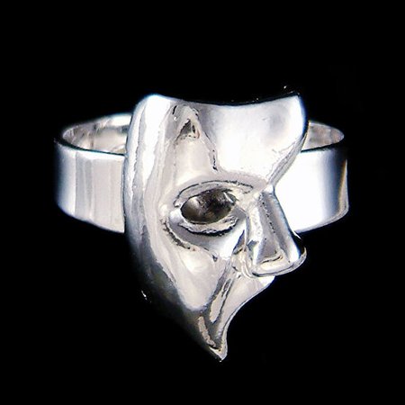 Phantom of the Opera Masquerade Mask Broadway Musical Womens Adjustable Ring
