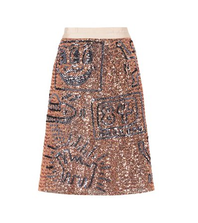 x Keith Haring embellished skirt