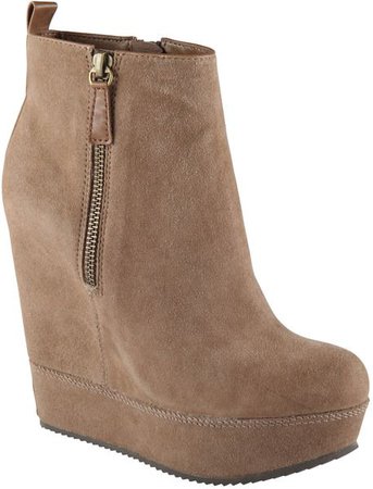 wedge ankle boots brown