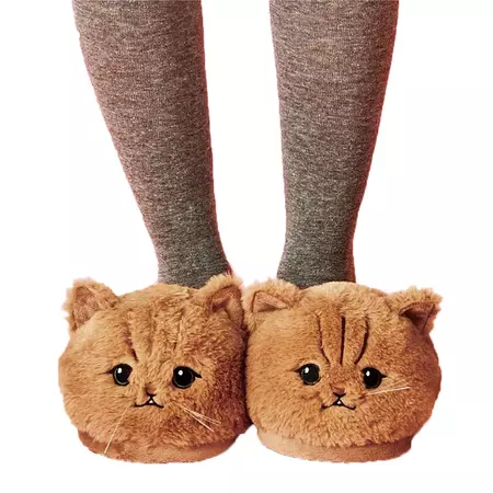 Kitty Cat Face Plush Fuzzy Slippers | Dreamzone Lifestyle