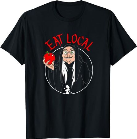 Amazon.com: Disney Snow White Evil Queen Apple Eat Local T-Shirt : Clothing, Shoes & Jewelry