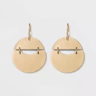 Rounded Shaky Drop Earrings - Universal Thread™ Gold : Target