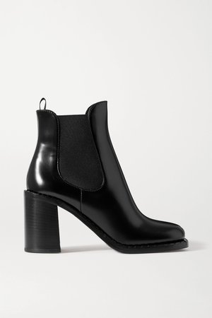 Black 85 glossed-leather Chelsea boots | Prada | NET-A-PORTER