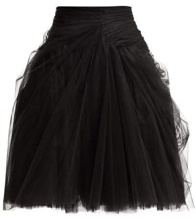 Tulle Layered Mini Skirt - Womens - Black