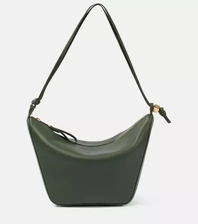 Hammock Mini Leather Shoulder Bag in Green - Loewe | Mytheresa