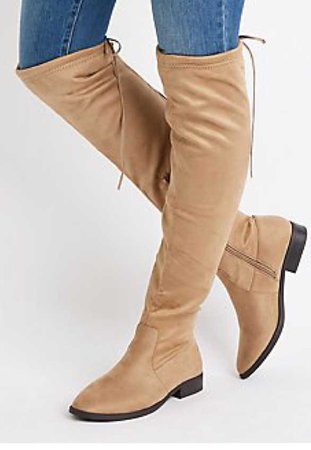 beige leather riding boots