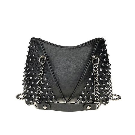 Gothic Rivets Studded Chain Sling Bag Handbag – ROCK 'N DOLL