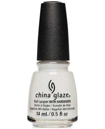 China Glaze Nail Lacquer With Hardeners, White On White