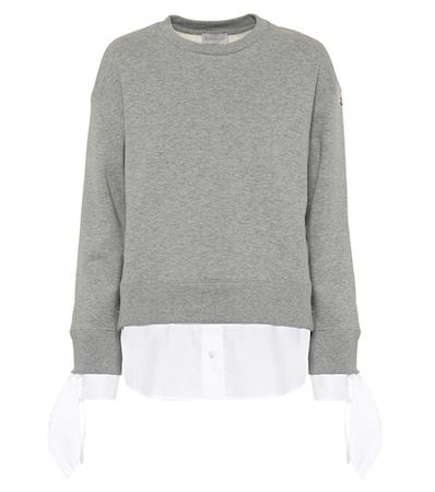 Embellished cotton-blend sweatshirt