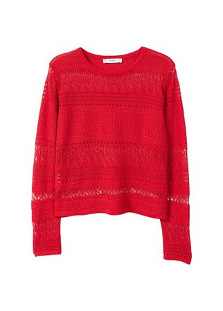 MANGO Openwork knit sweater