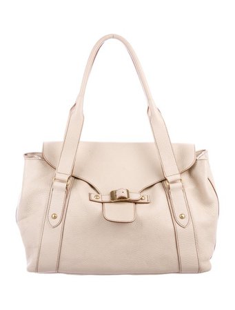 MaxMara Grained Leather Tote - Handbags - MMA36617 | The RealReal
