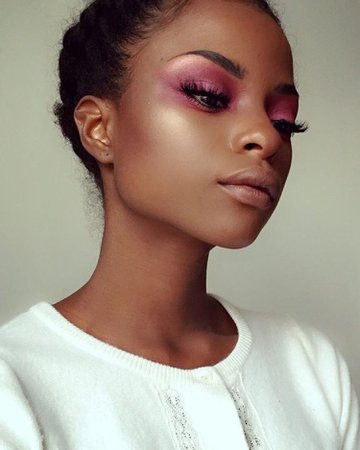 Dark skin pink makeup 2